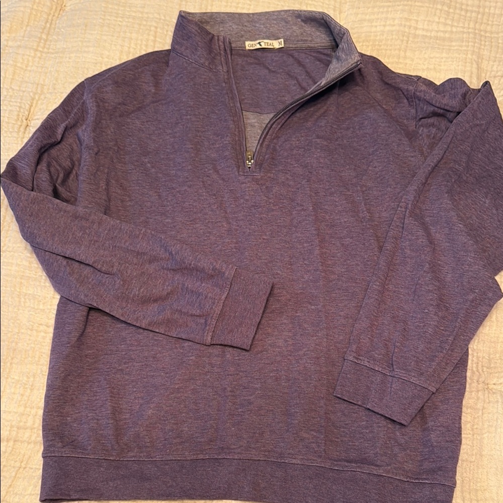 Men's Purple Half-Zip Sweater - GenTeal